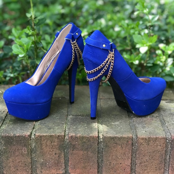 Charlotte Russe Shoes - Charlotte Russe Cobalt Blue Pumps